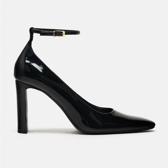 Zara Shoes - 🆕 ZARA Patent Heels With Ankle Strap